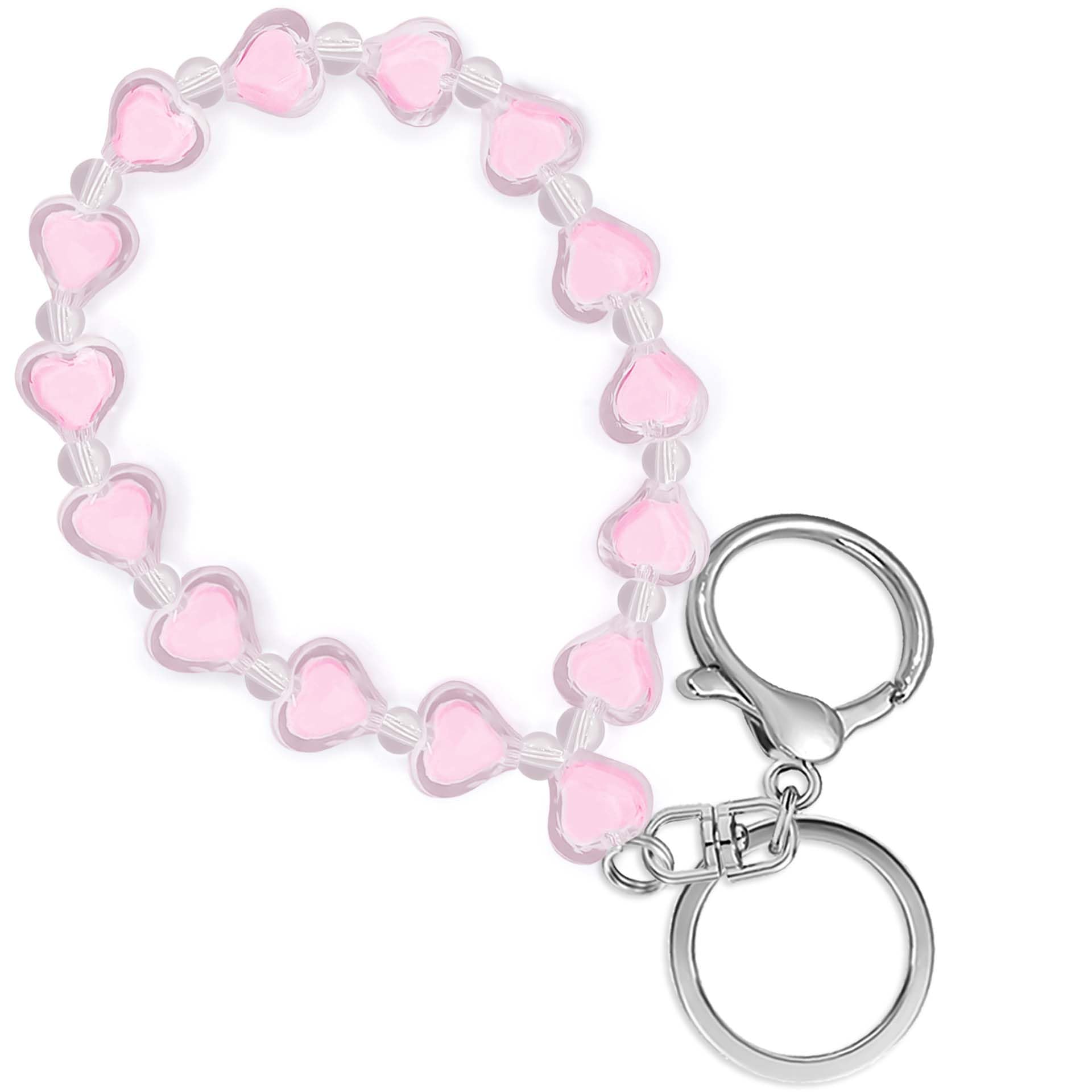 RAYONEE Handmade Wristlet Keychain, Key Ring Bracelet for Women, Bangle Key Chain Holder,Silicone Beads Key Ring