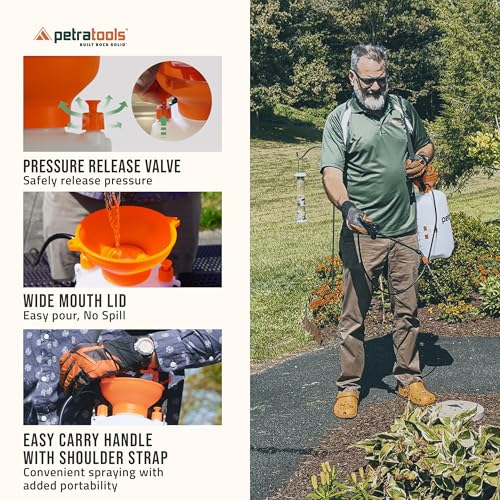 image for Petratools 2 Gallon Pump Sprayer - HD201 Garden Sprayer for Weeds, Law