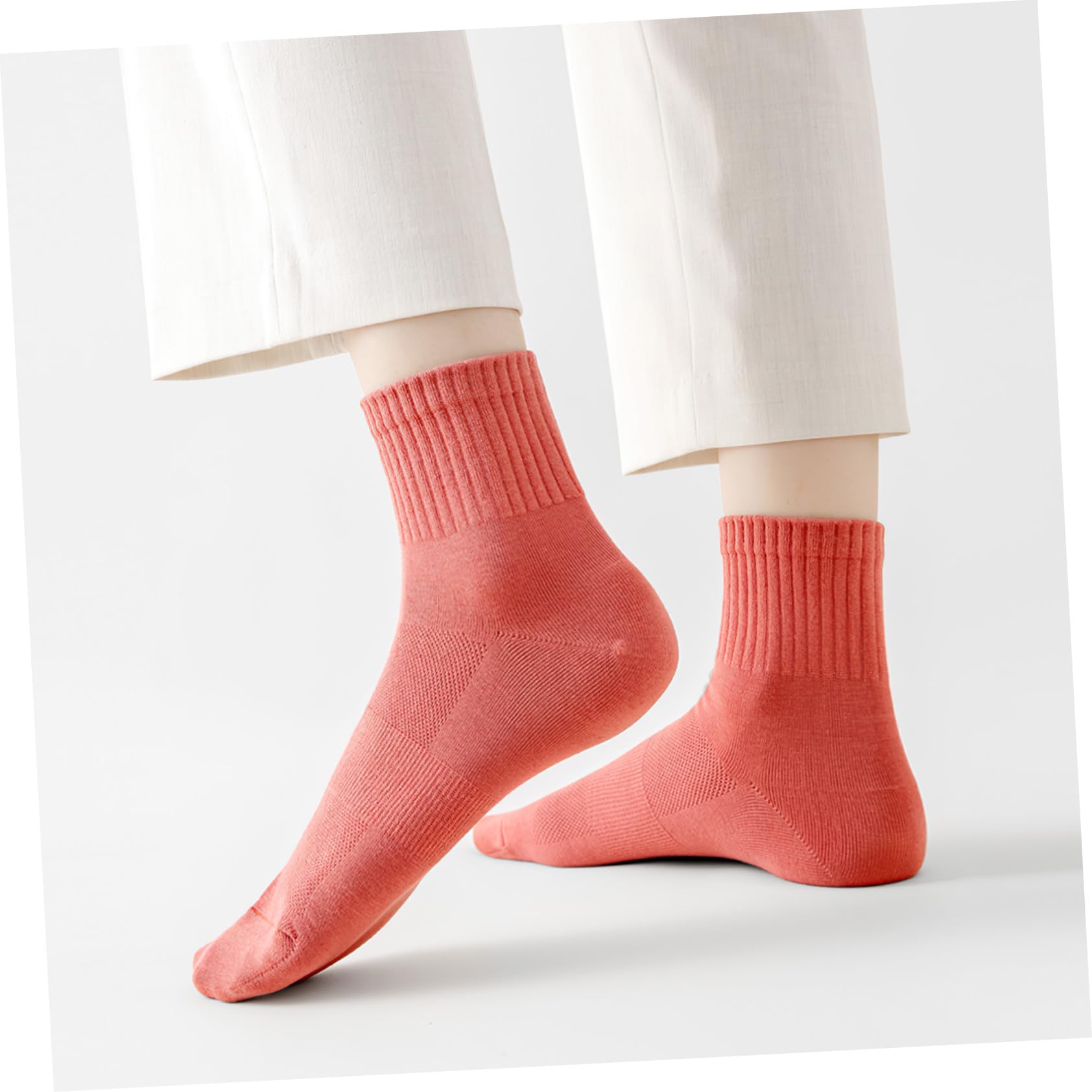 Beavorty Chaussettes Unisexe Adulte Décontractées en Coton 10 Paires Respirantes pour Femme Marche Fitness