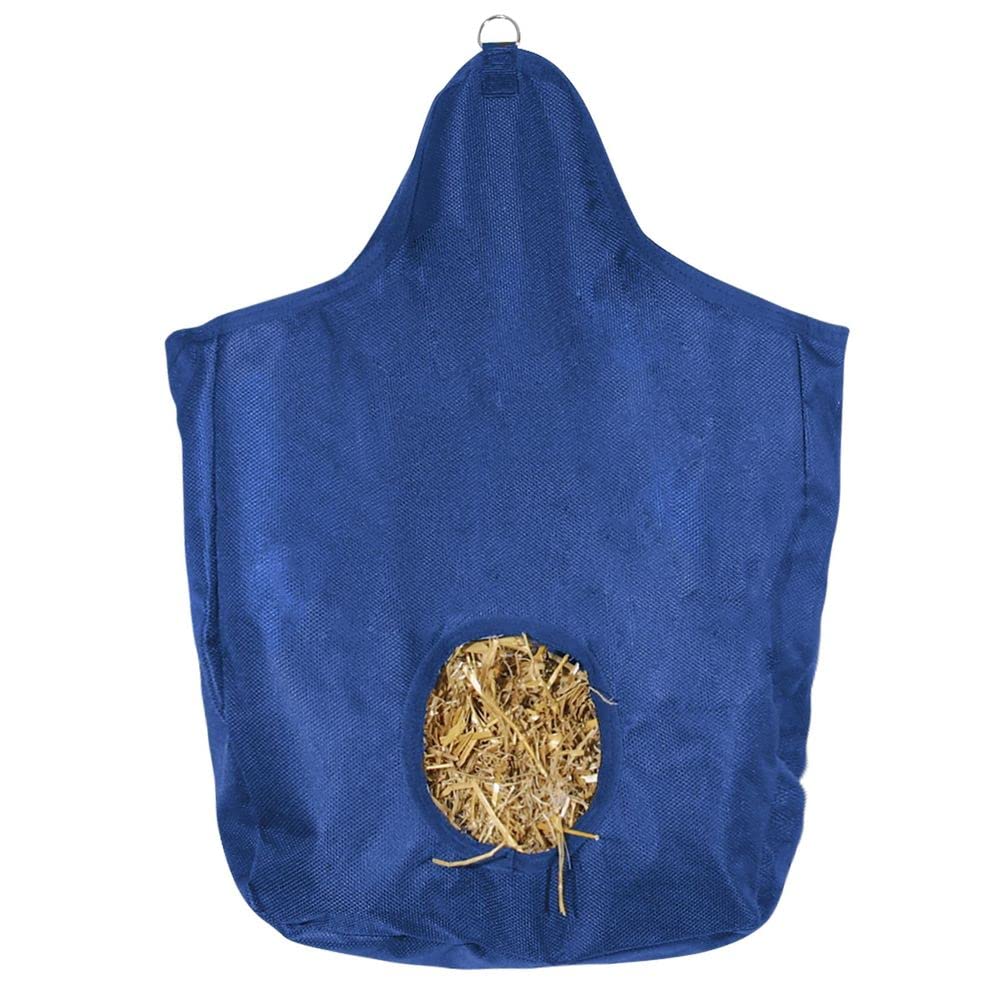 Dura-Tech Tough Tote Hay Bag for Horses | Color Navy | Minimizes Waste and Spillage | Exceptional Durability | Easy Load Design | Customizable for Awards | Holds 2 Large Hay Flakes