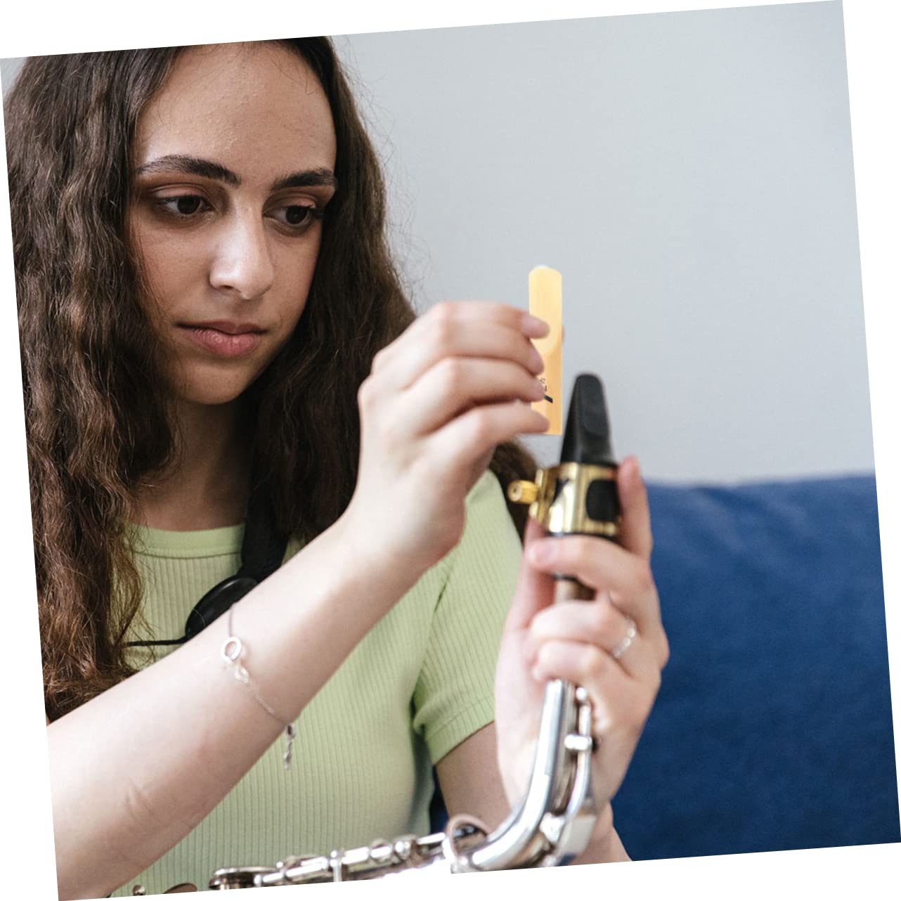 Toddmomy 50 Piezas Cañas Para Saxofón Bemol Cañas De Repuesto Para Saxofón De Instrumentos Musicales Para Practicar y Tocar