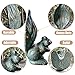 Livfodrm Decorative Bookends for Heavy Books,Heavy Duty Book Ends for Shelves, Cast Iron Squirrel Book Stoppers Organizer,Cute Bookend Stand Glod Green 2PCS