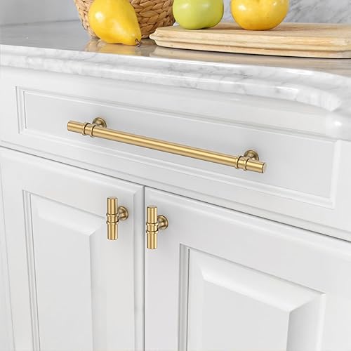 Miniatura 10 de Asidrama Paquete de 10 manijas de gabinete de cocina de níquel satinado cepillado de 3.75 pulgadas (3.780 in), tiradores de gabinete, accesorios de