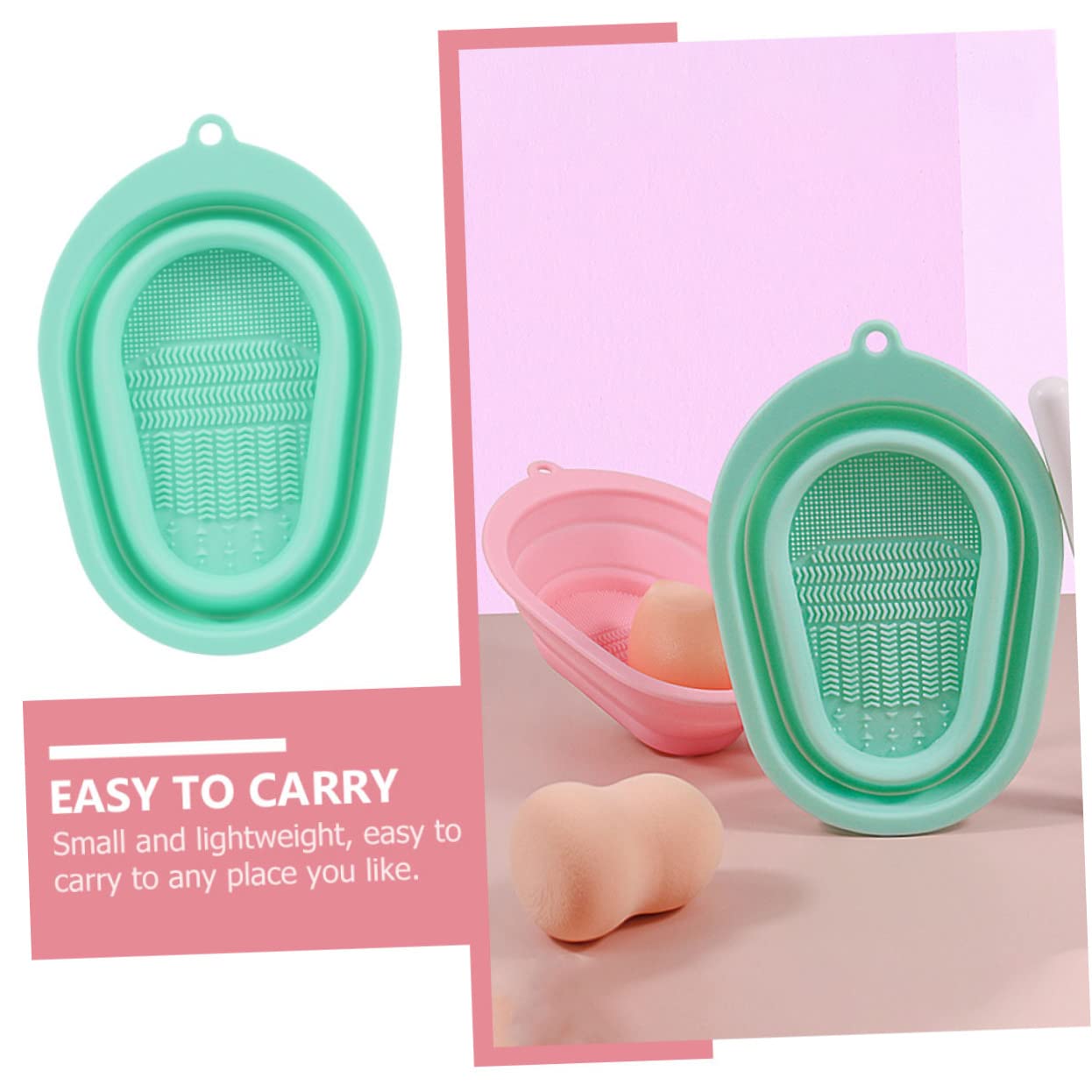 MAGICLULU 3 Set Di Spugna Per La Pulizia Dei Pennelli Da Trucco in Silicone Spazzola Pieghevole Ciotola Per Il Lavaggio Strumento Di Bellezza Scrubber Per Uso Domestico 2 Pezzi * 3