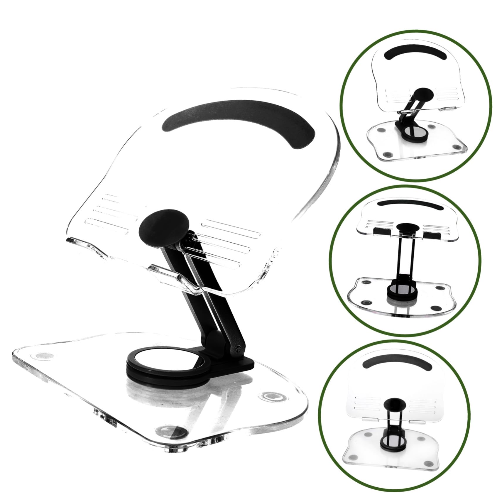 TEHAUX Soporte Plegable para Tableta de Escritorio, Ajustable y Estable Ángulo Regulable para Uso en Oficina