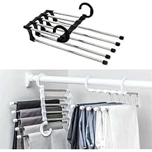 Movable In Cabinet Pants Tie Wrap Hanger System Organizer Layer Hanger