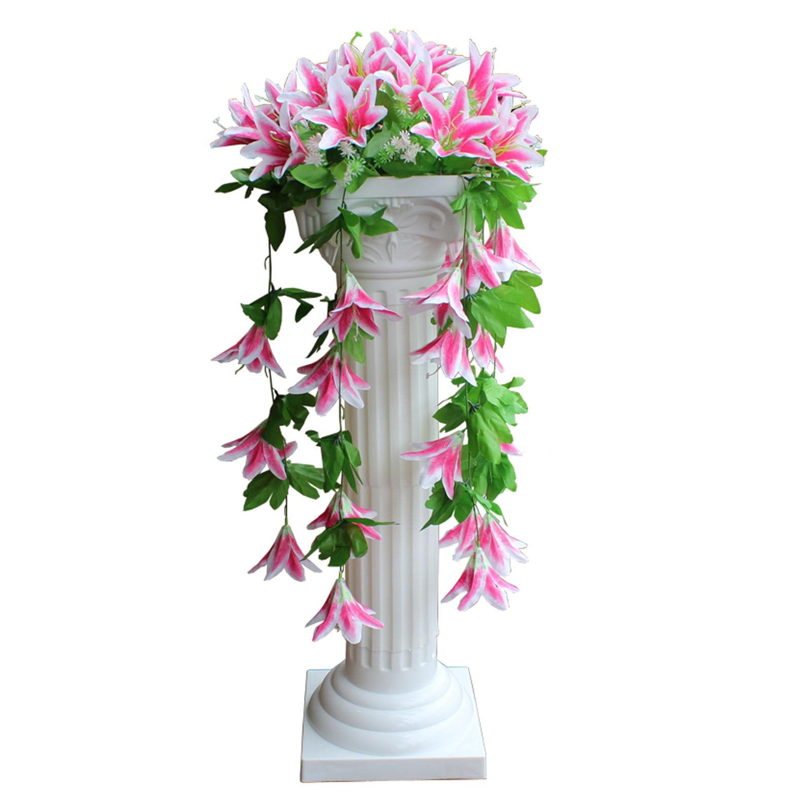 JQGADL Roman Pillar,White Decorative Roman Pillar Greek Columns,Plastic Greek Column,for Christmas, Wedding,Party, Garden, Hotel, Indoor, Outdoor, Decoration(Size:1 Pcs,Color:A)