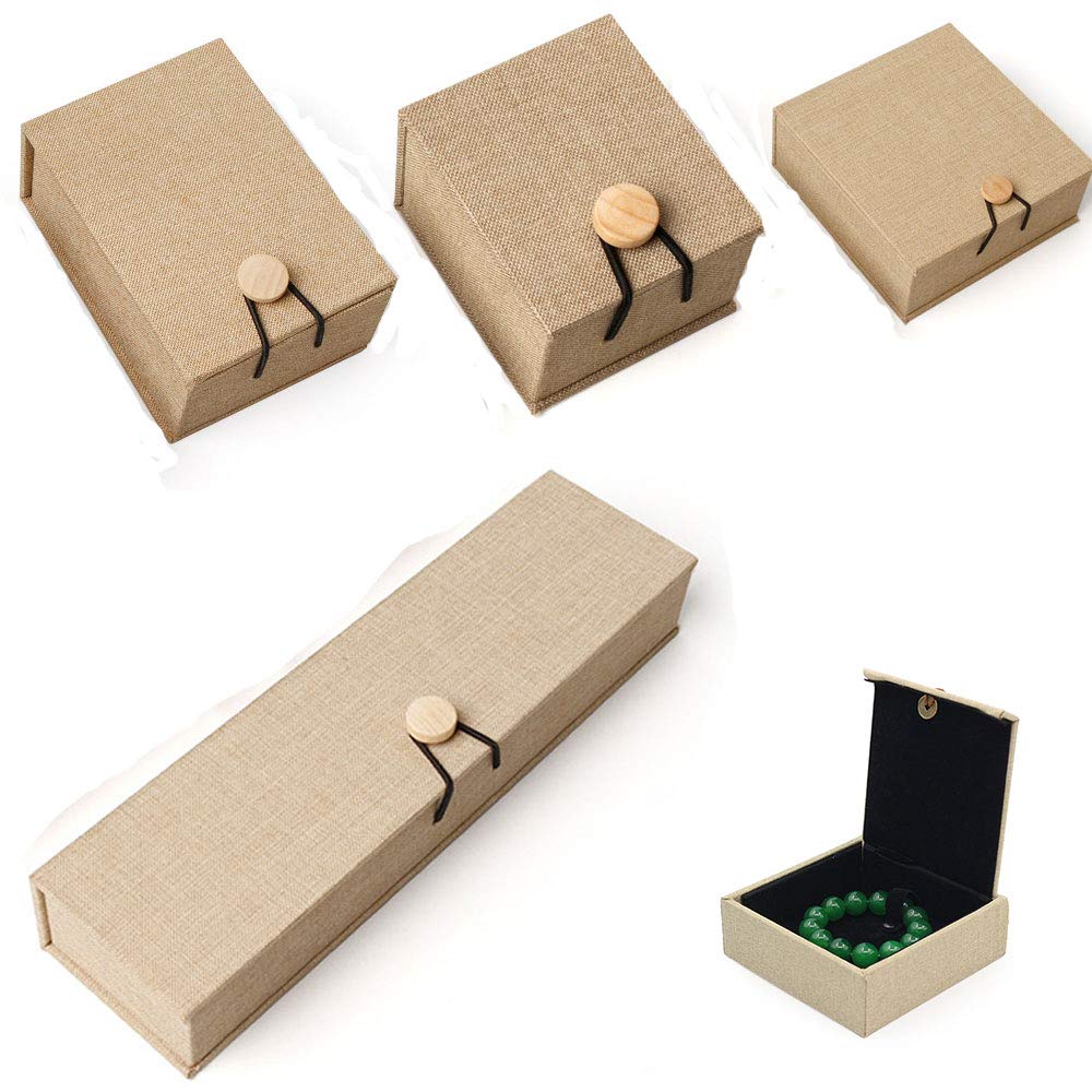 Lot De 10 Boîtes à Bijoux En Carton - 8,9 X 8,9 X 2,5 Cm - Petites Boîtes Cadeaux Avec Couvercles Pour Emballage De Bijoux (blanc