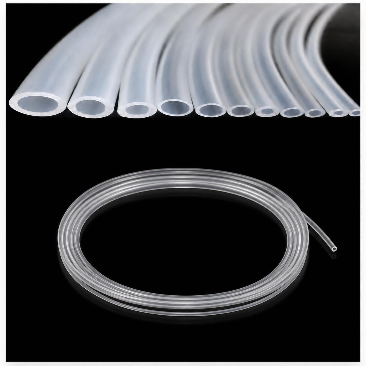 MOCOXYKLXY シリコンチューブ ゴムホース 内径2.5mm 外径4.5mm厚さ1.0mm 長さ2m耐熱・耐候 小型エアポンプ・水槽配管DIY用