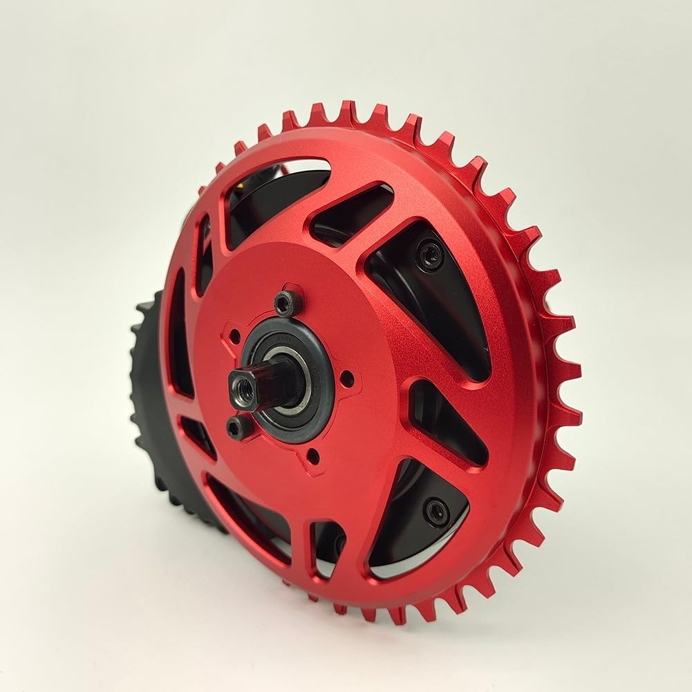 42T Kettenblatt Offset Korrektur E-for Bike, Aluminiumlegierung Elektrisch für Fahrrad für Ring, Blau für Rot
