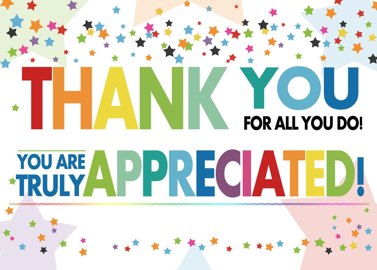 SJOLOON Thank You for All You Do Backdrop Employee Appreciated Day Backdrop Thank You Teacher and Nurse Party Decoration Party Supplies 12693(7x5FT)