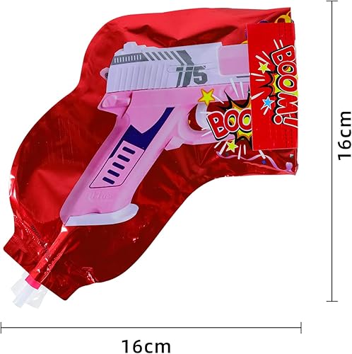 Miniatura 5 de ENUOLI 12 pistolas inflables de fuegos artificiales, confeti de mano, juguete de disparos para fiesta, confeti, fuegos artificiales, suministros de