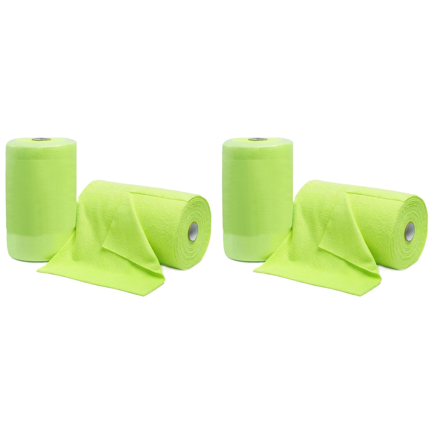 Hndhbfgrt Microfiber Cleaning Cloth Roll,Reusable Tear Away Microfiber Towels,Washable Ultra Absorbent Rags 4 Roll Green