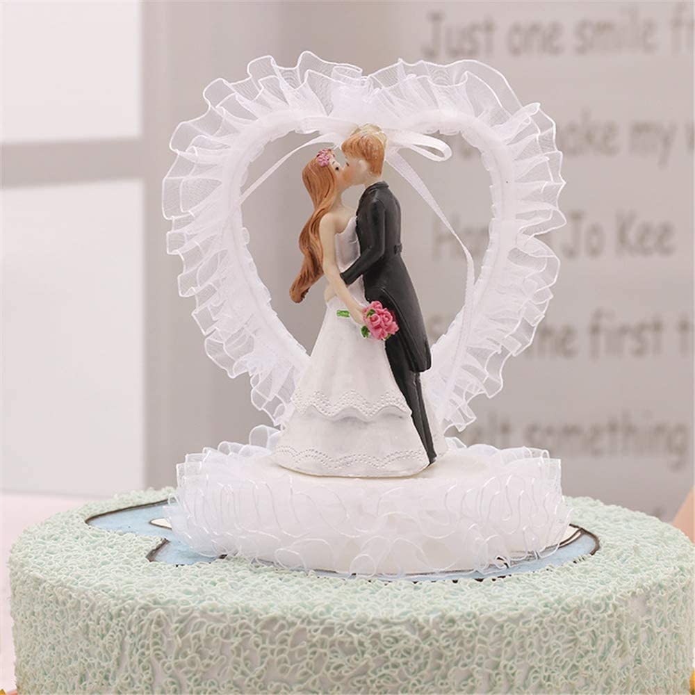 Decoración para Tartas de Boda de 5.5 in, decoración romántica para Tartas de Novia y Novio para decoración de Bodas, Fiestas de cumpleaños, Bodas.