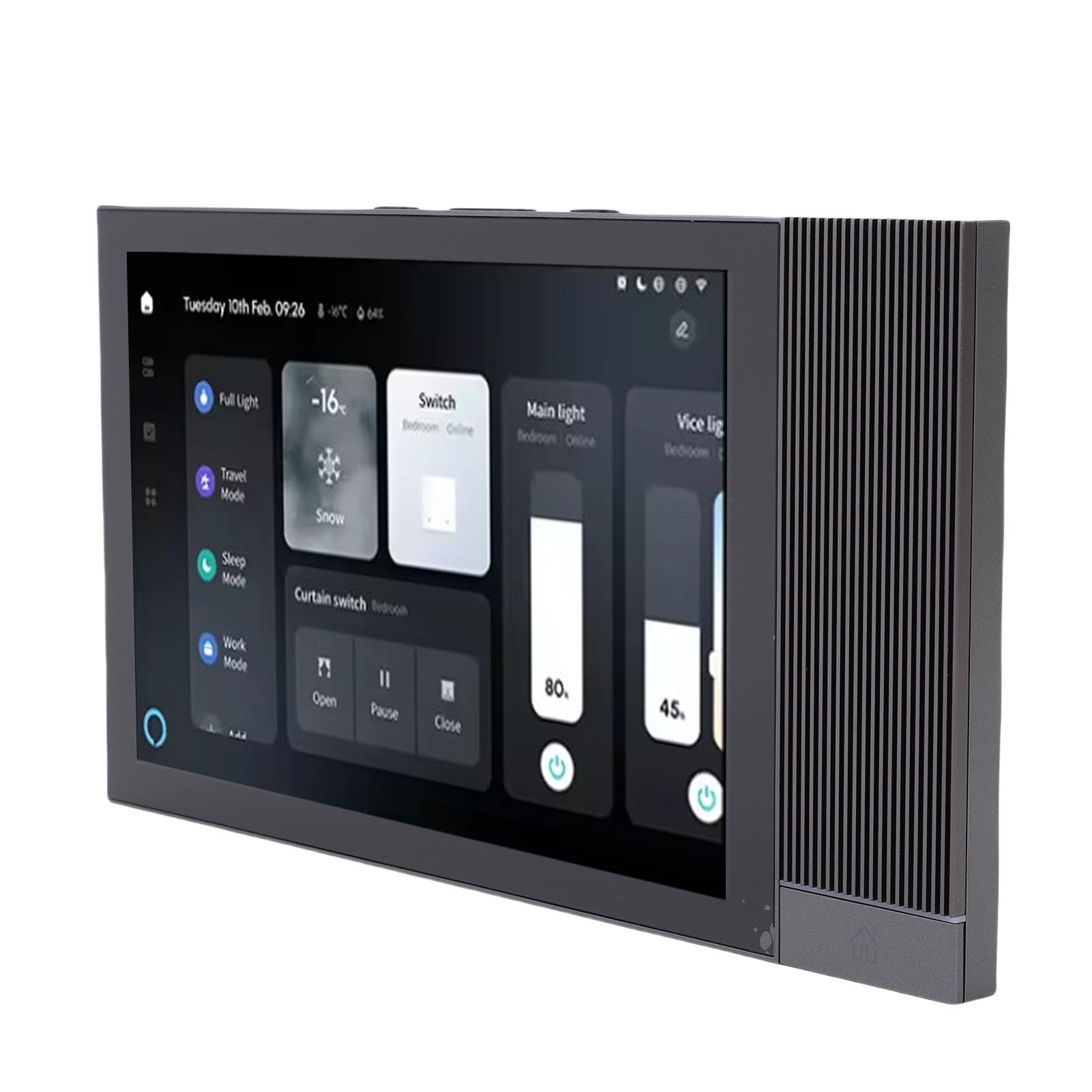 Generic Lettore di Controllo Vocale Touch Screen Smart Control Pannello Domotico Multifunzione da 8 Pollici per Case Intelligenti