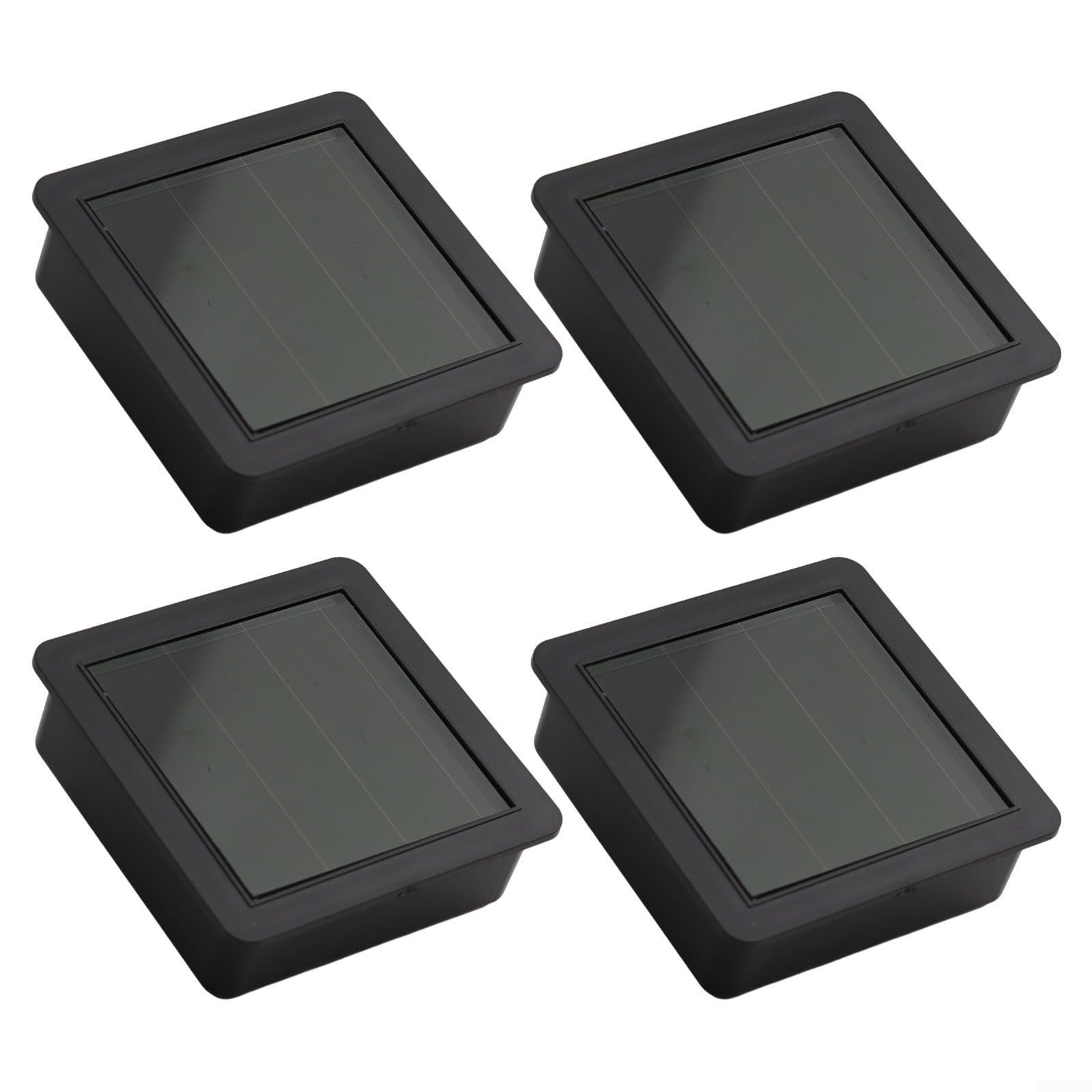 Momfin Square Solar Light Replacement Top,Replacement Solar Light Parts,Square Plastic for Battery Case for Outdoor Garden Patio Lanterns(4pcs)