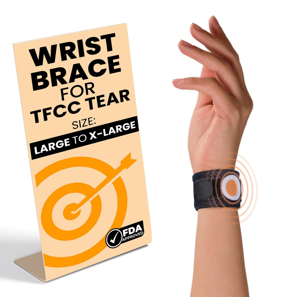 BULLSEYE Wrist Band with Silicone Ring – Stabilizer for Ulnar Sided Wrist Pain, TFCC Tears, DRUJ Instability, Pinky-sided Pain, Tendinitis, Repetitive Use Injuries, and Joint Support