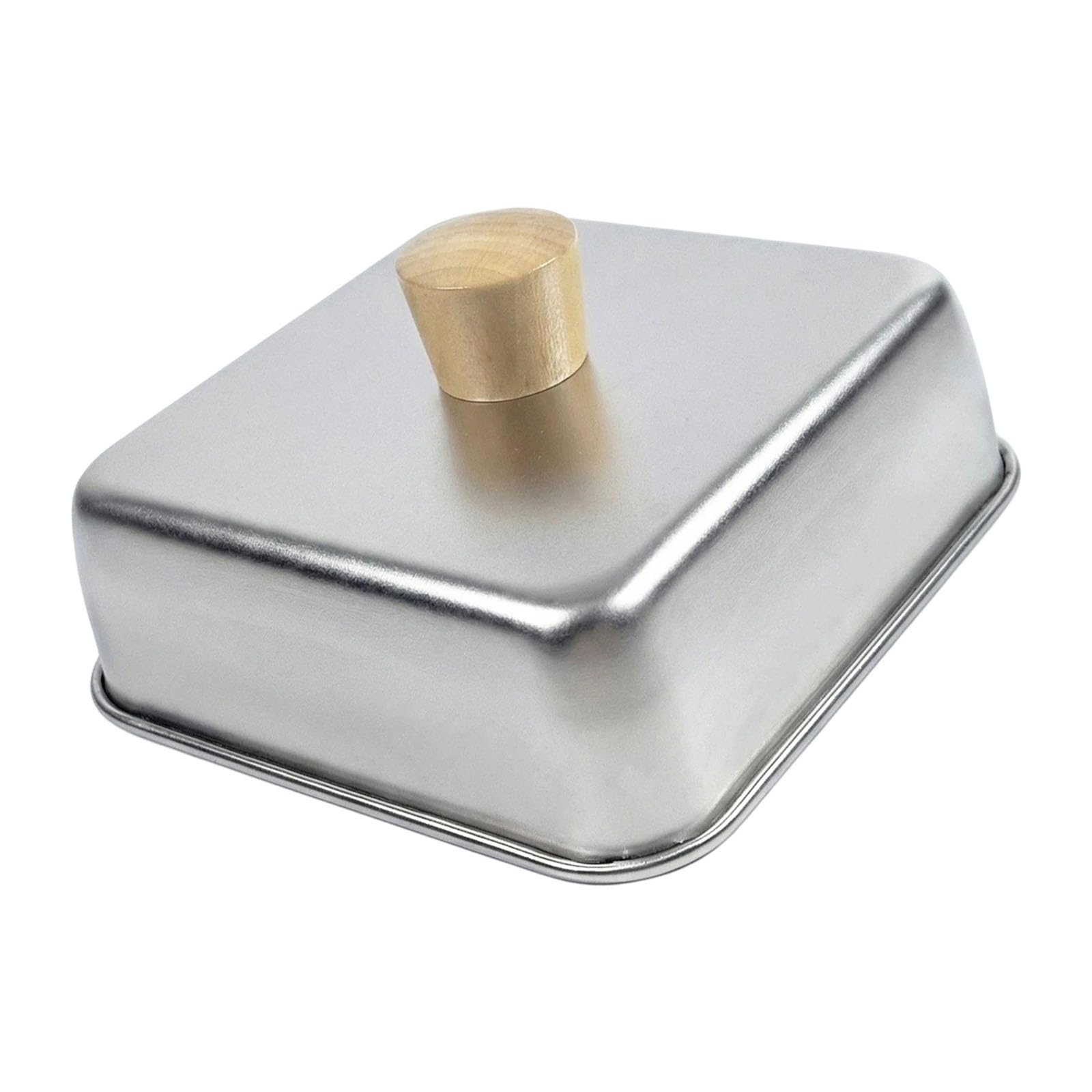 Msioytog Cheese Melting Dome Wood Handle Stainless Steel Cooking Cover for Steak Frying and Barbecue Accessories Rustproof Cooking Cover