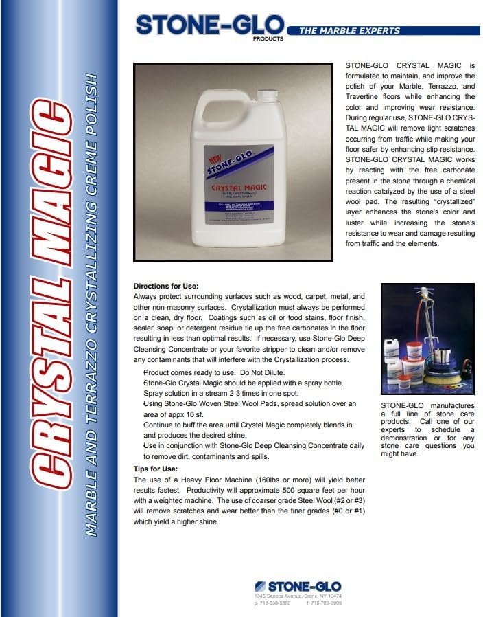 Miniatura 7 de Crystal Magic - Pulidor de suelo para un brillo definitivo, durabilidad y protección, limpiador de suelos de azulejos, eliminación de arañazos