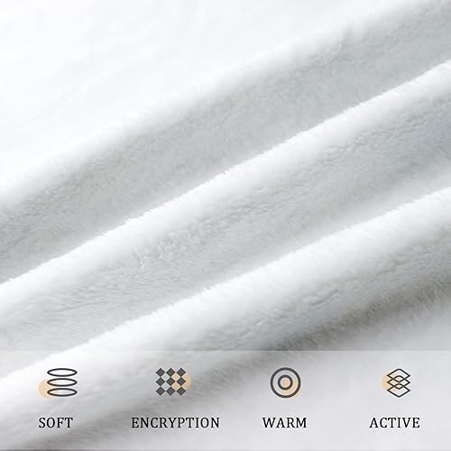 Miniatura 3 de Manta de Navidad con copos de nieve, manta de franela súper suave, manta de invierno de felpa cálida, decoración navideña para sofá cama, 50 x 60