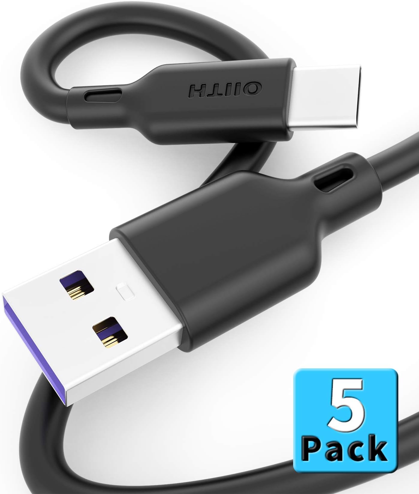 OIITH3Pack 6Ft Charger Cable for Long 6 Foot iPhone Charger Cord, Data Sync Fast iPhone USB Charging Cable Cord Compatible with iPhone X Case/8/8 Plus/7/7 Plus/6/6s Plus/5s/5,iPad Mini Case, Black