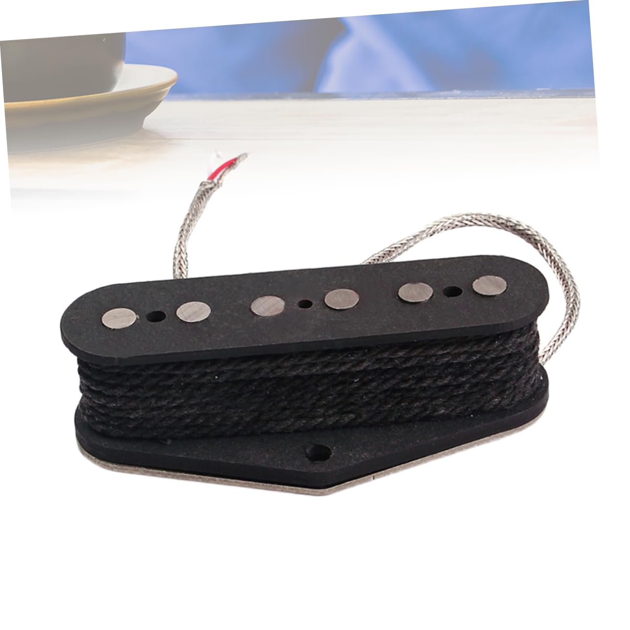 Pickup Ponte per Chitarra Elettrica Nero Gma02 Alnico 5 | 5 Magneti, Coperture per Pickup al Manico Incluse, Stile Vintage, per Basso e Strumenti Elettrici