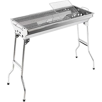 Olpad Cooking Portable (47cm) Combine Barbeque Outdoor Heat Resistant Camping Foldable Beach Thicken Durable Park Barbecue Stand Picnic