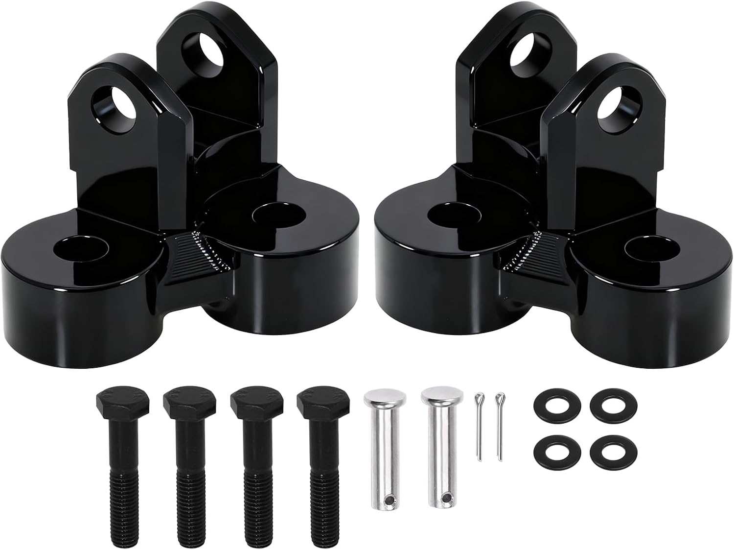 CNC Foot Pegs 2'' Control Lowering Mounts Bracket Kit for Suzuki DR650 DR650SE 1996-2025 Models