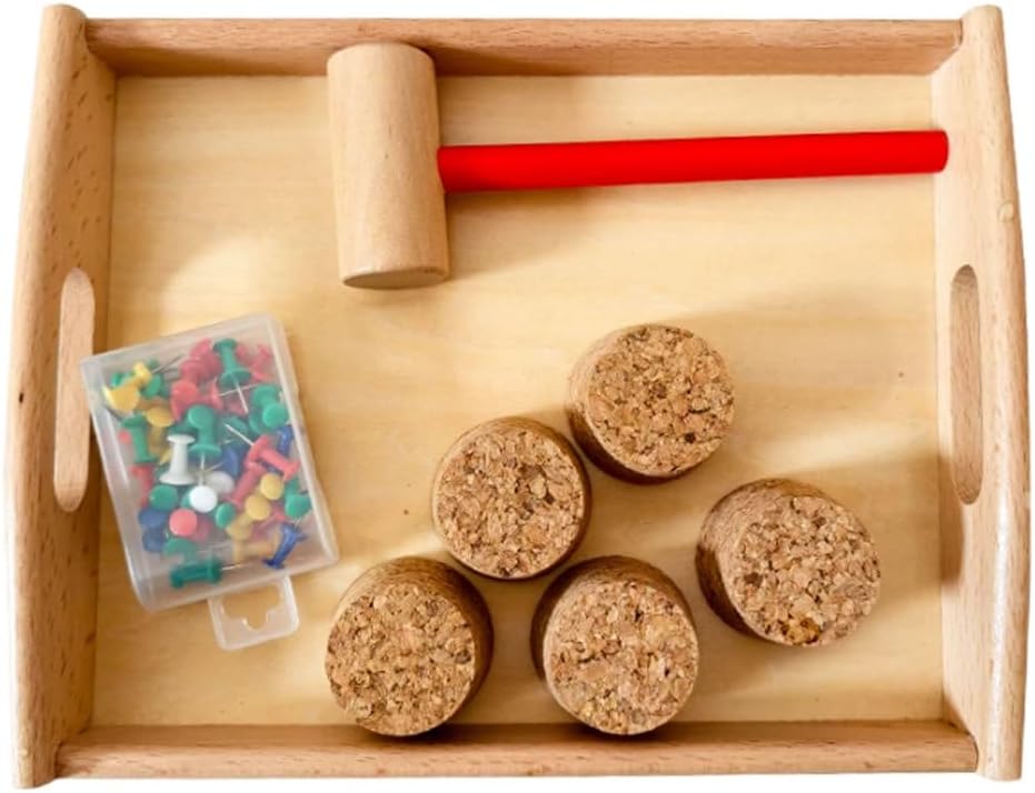 Montessori Daily Life Area Teaching Aids Hammering Work Practice Tools Hand-Eye Coordination Hammering Practice