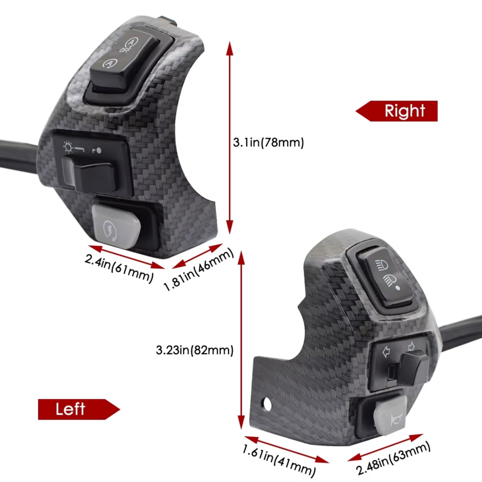 Interruttore Manubrio Da Moto Compatibile Con Yamaha Per Nmax Per NVX155 125 Per AEROX155 Pulsante Del Clacson Indicatore Di Direzione Inizio Manubrio Kill Interruttore