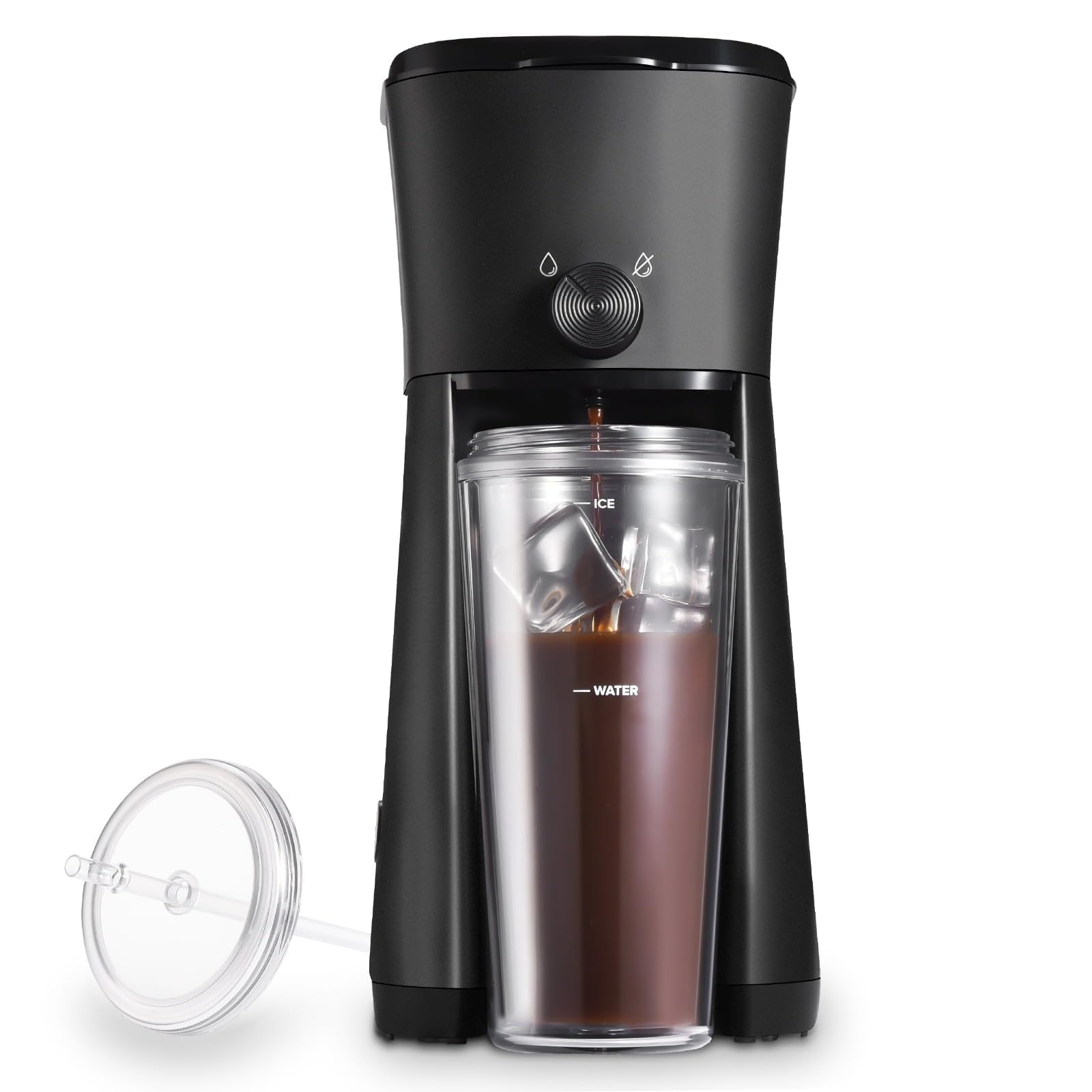 BMHSN Iced Coffee Maker with 20 fl oz Reusable Tumbler and Filter, Black, New condition, 1