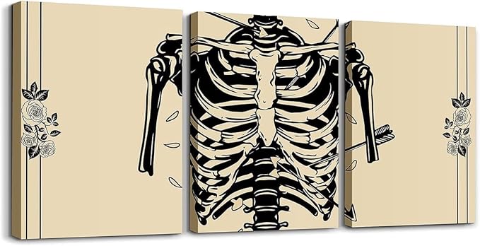 jejeloiu Zodiac SAGITTARIUS 3 Piece Canvas Wall Art for Living Room Bedroom Horoscope Dark Academia Wall Art for Home Decor Vintage Retro Office Decor Artwork Rose Flower Picture Painting Posters