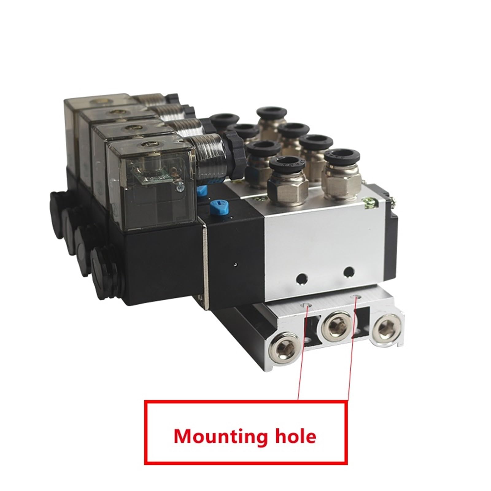 4v210-08 Vanne pneumatique à valeur de collecteur 5/2 Groupe d'électrovannes Vanne d'inversion de cylindre d'îlot de vanne Distributeur pneumatique 1 pièces(7 combinations,DC24V 8mm tube)