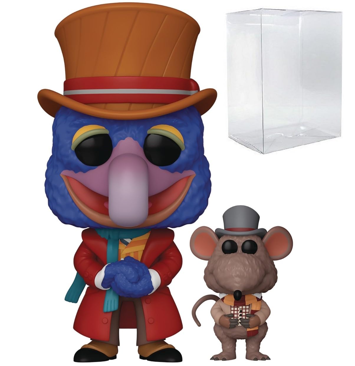 POP Disney Holiday: The Muppet Christmas Carol - Gonzo as Charles Dickens with Rizzo Funko Vinyl Figure (Bundled with Compatible Box Protector Case) Multicolored 3.75 inches