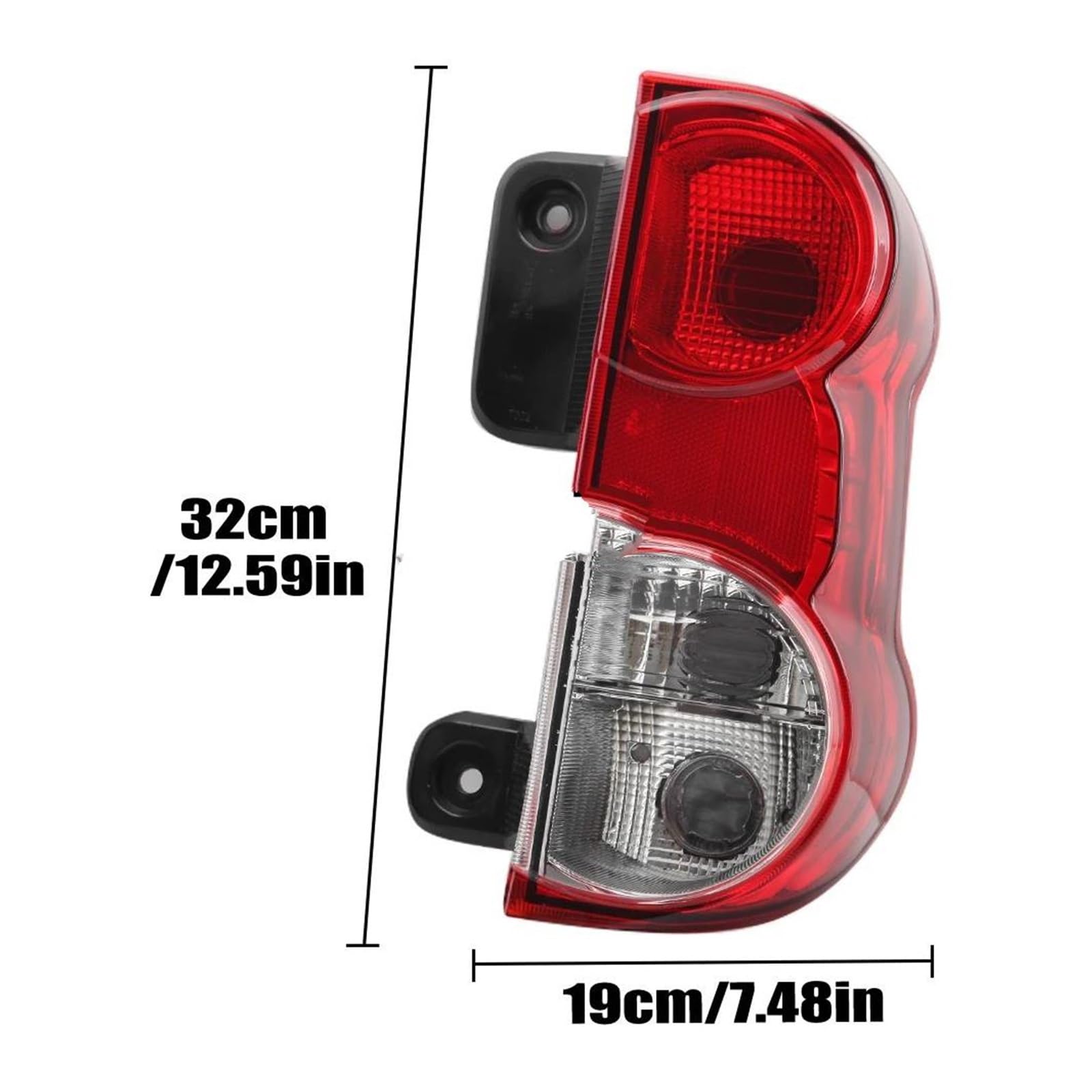 Luz Trasera para Nissan NV200 2009-2019 Luz Freno Luz Antiniebla Advertencia Cubierta Accesorios para Coche Luces Traseras Exteriores Reflector Parachoques Trasero(Bien)