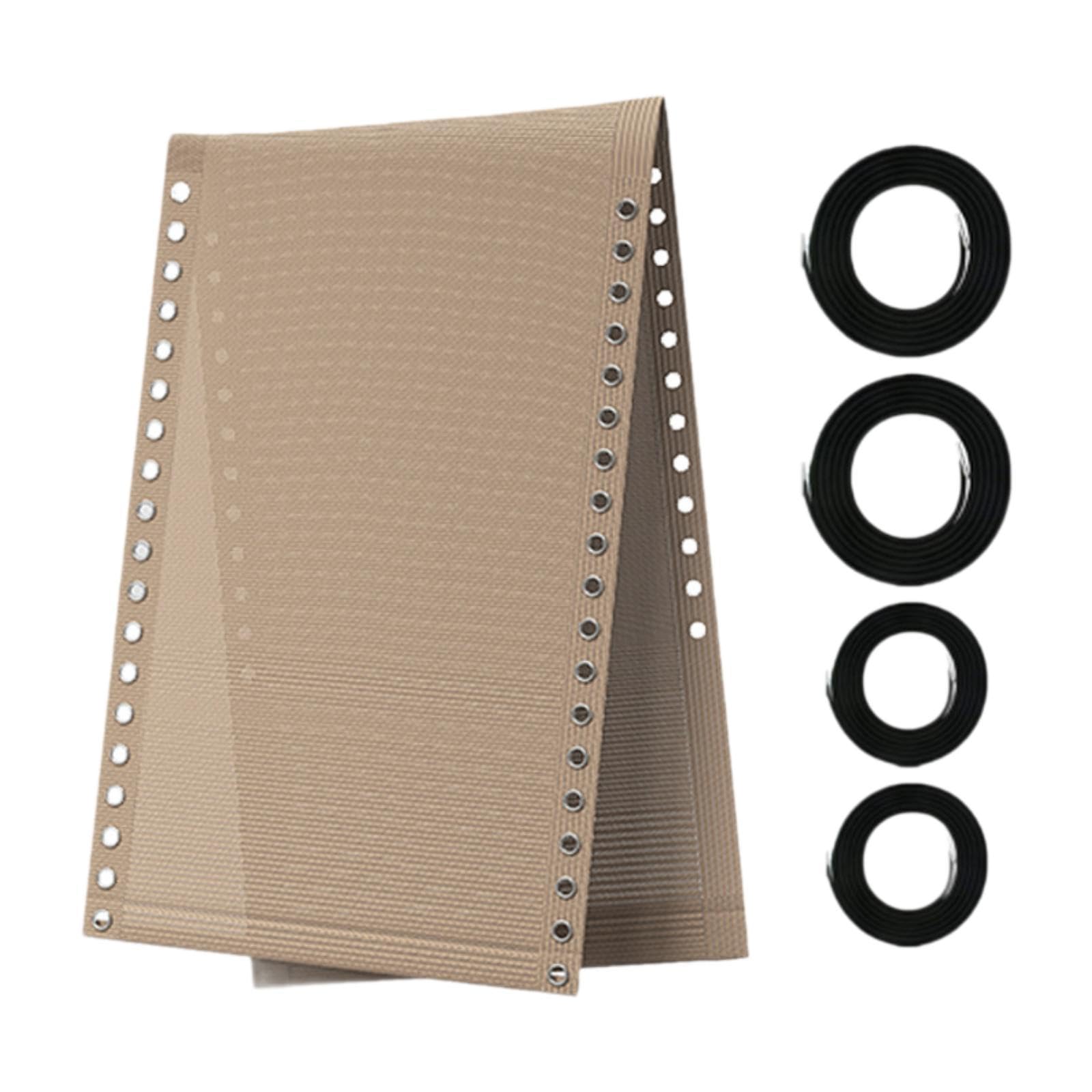 KESOTO 5 Pezzi di Tessuto di Ricambio per Lettino Prendisole da Giardino, di Copertura Universale Traspirante in Rete, Resistente, con Ganci in Metallo, Beige