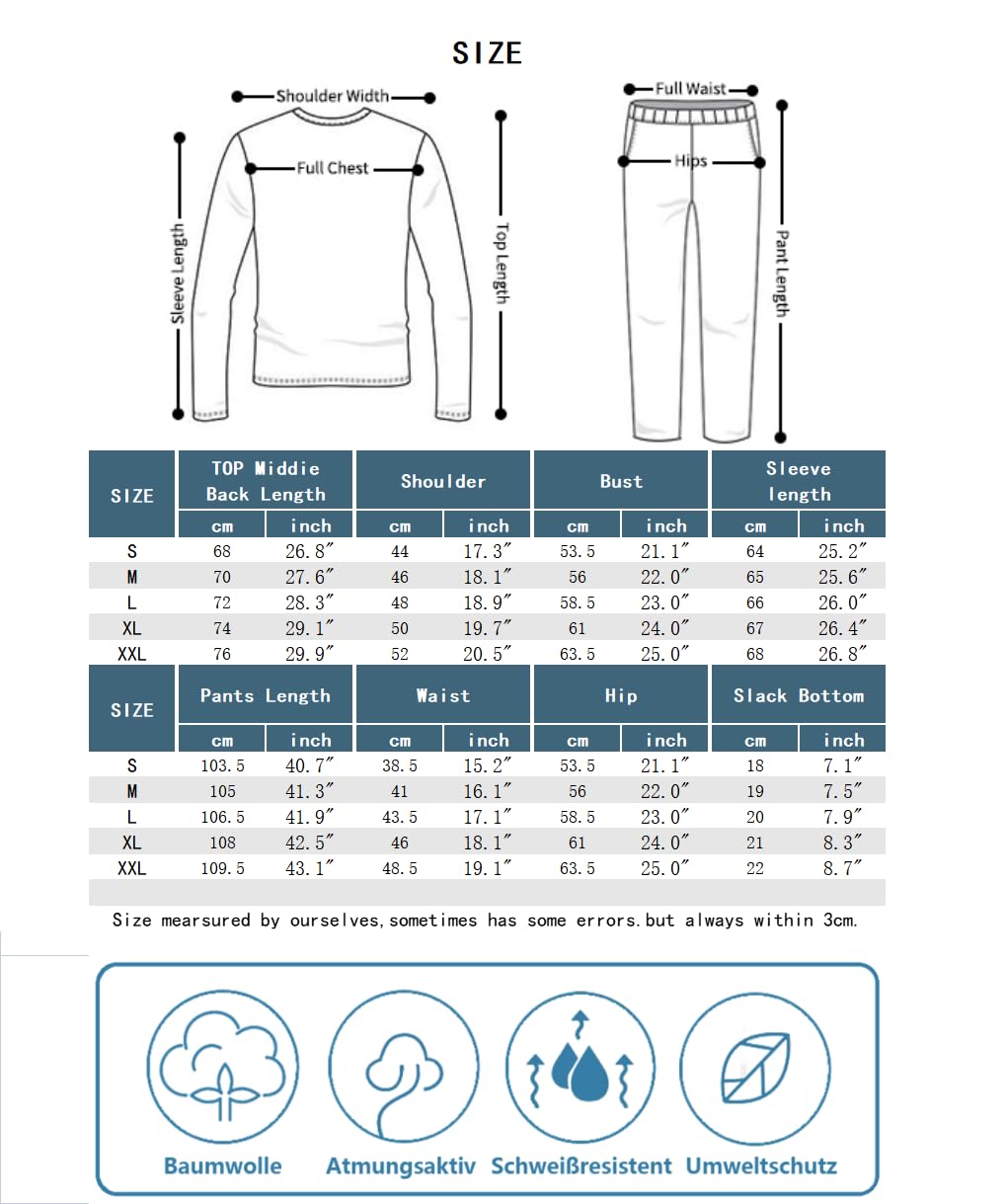 Pyjama 2 pièces pour Homme - Long Pyjama en Coton - Ensemble de vêtements de Nuit d'hiver à Manches Longues avec boutonnière, col en V et Design à Rayures