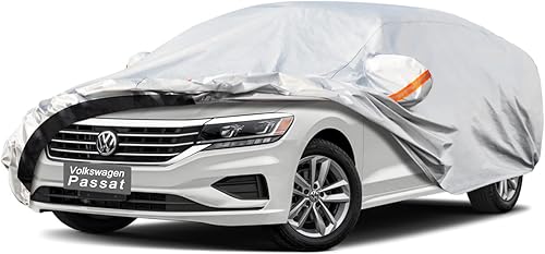 Funda de automóvil de 6 capas para Volkswagen Passat (1996-2024), impermeable para todo tipo de clima, resistente al aire libre, nieve, sol, lluvia,