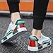 Men's Striped Color Block Skateboard Shoes Lace Up Breathable Outdoor Walking Sneakers Wandering Street Jogging All Seasons (White Green,12)