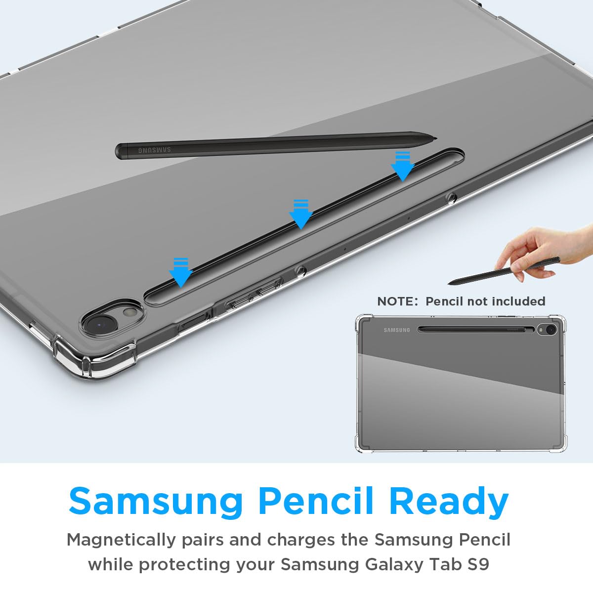 Amazon.com: AICase Clear Case for Samsung Galaxy Tab S9 2023 [SM