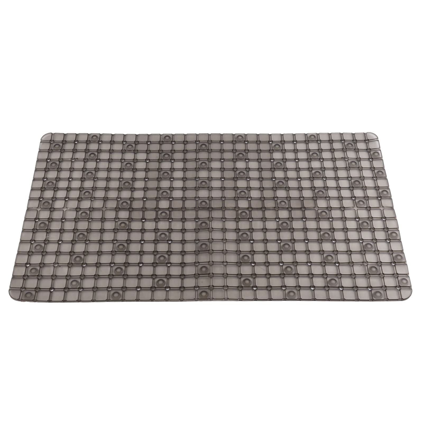 Tapis de bain antidérapant extra long en PVC marron 68x38 cm