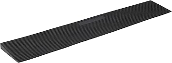 1" Rise Threshold Curb Ramps for Wheelchair Doorway Sidewalks | Rubber Power Wheelchair Ramp is Cuttable for Sweeper, Power Scooters, Bathroom,4409lbs Load Capacity,35.5" L x 5.3" W x 1" H