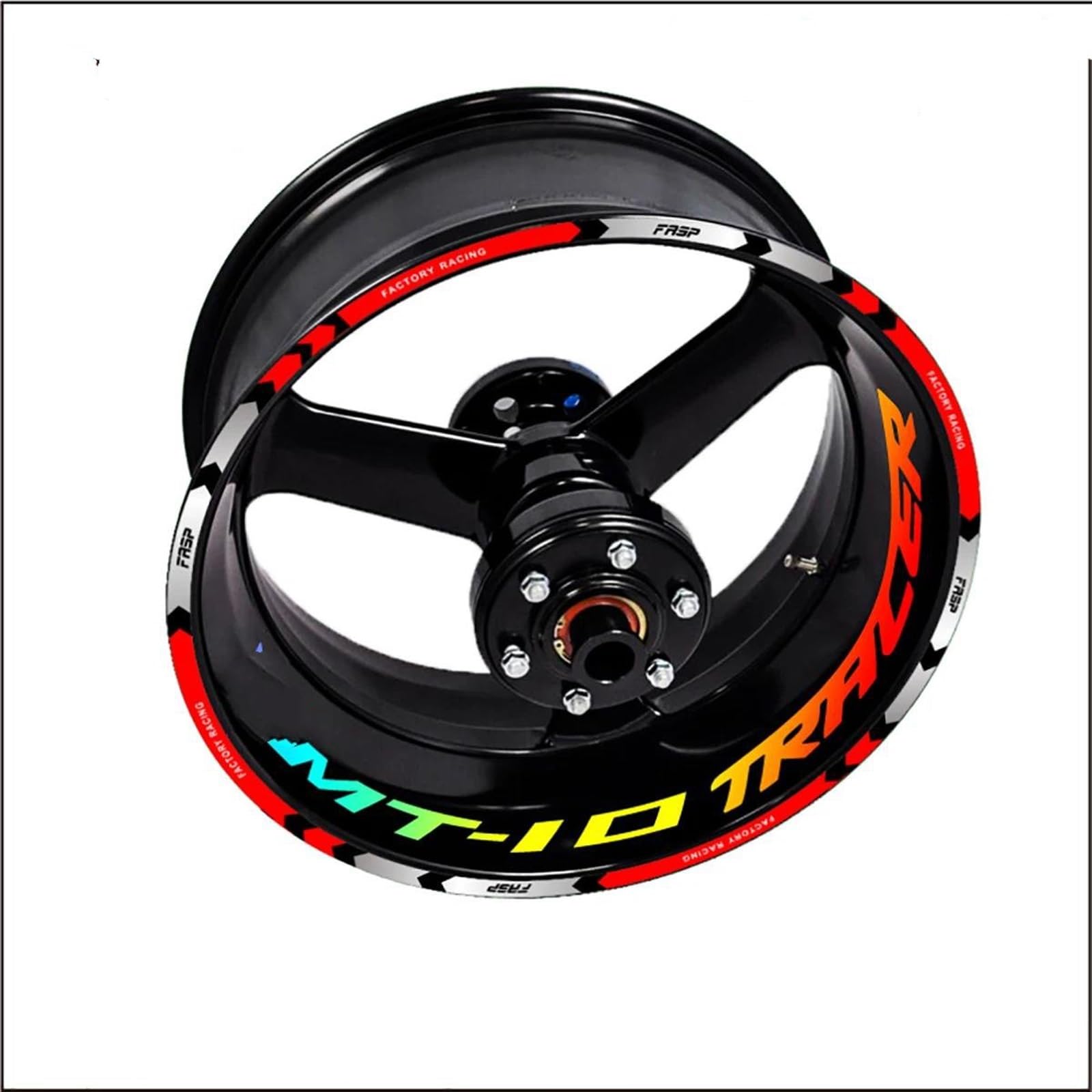 Stickers Motorcycle Wheel Stickers Reflective Decals Rims for Yamaha Mt10 Mt 10 Mt-10(Style 1)