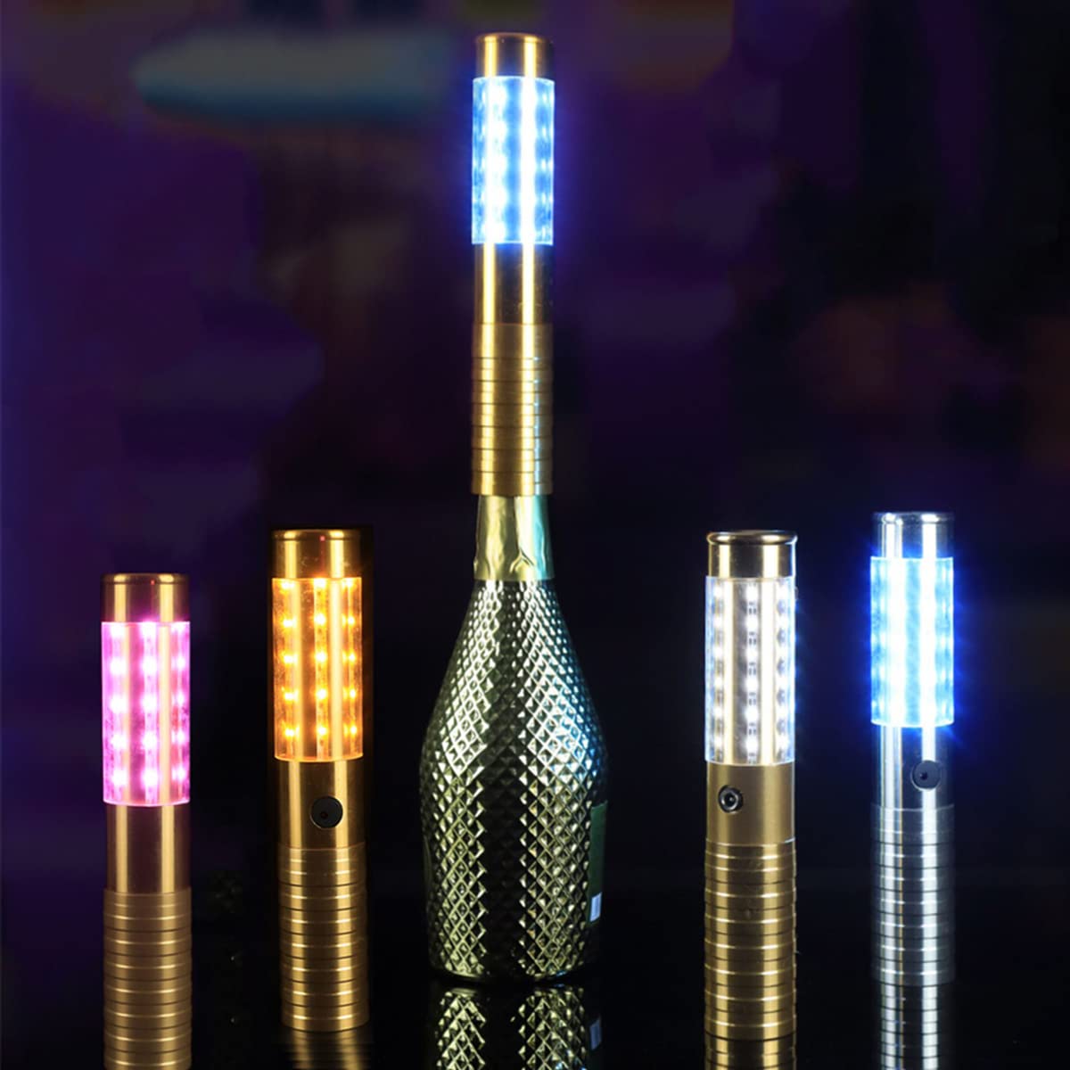 Lot De 5 Baguettes Stroboscopiques à LED - Couleurs Mélangées 3