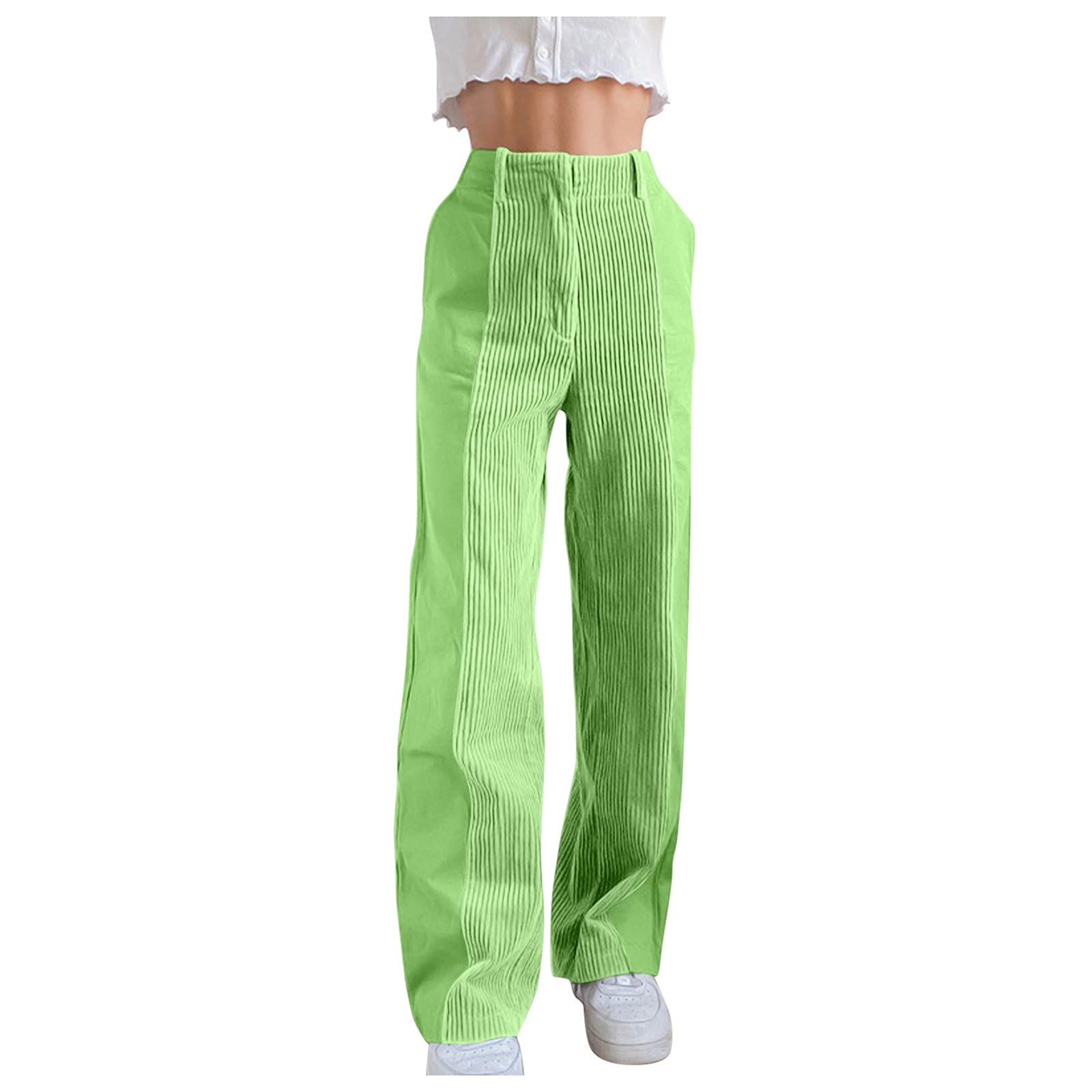 Pantaloni da jogging da donna, per il tempo libero, larghi, da donna, comodi, a vita alta, a gamba dritta, pantaloni da lounge da donna, blu