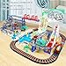 LILI Treno Ferroviario Elettrico Ad Alta velocità per Bambini Vagone Ferroviario Ragazzo Puzzle Pista da Corsa Automobilistica Multifunzionale Giocattolo di 3-6 Anni,2