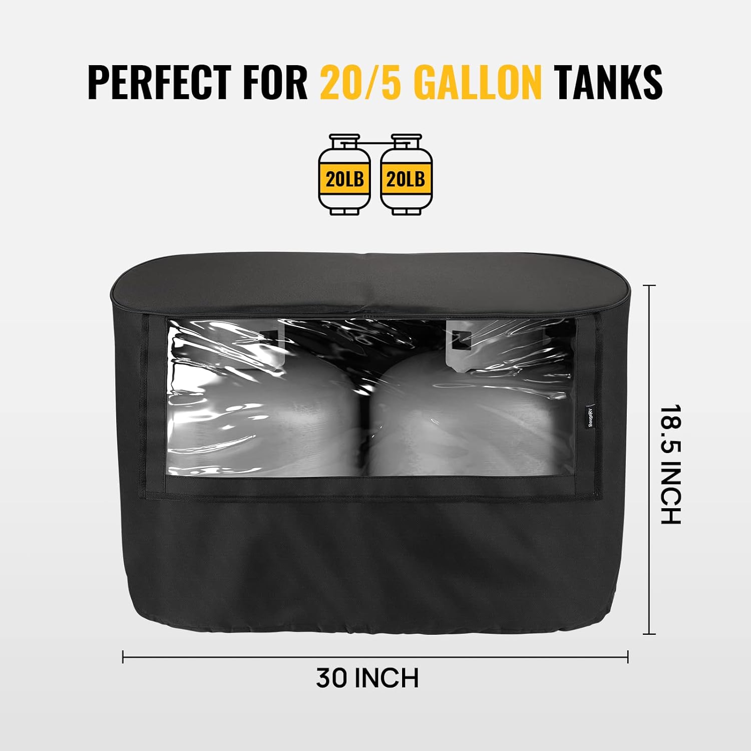 BougeRV Bundle Items: RV Jack Cover and RV Trailer Propane Tank Cover