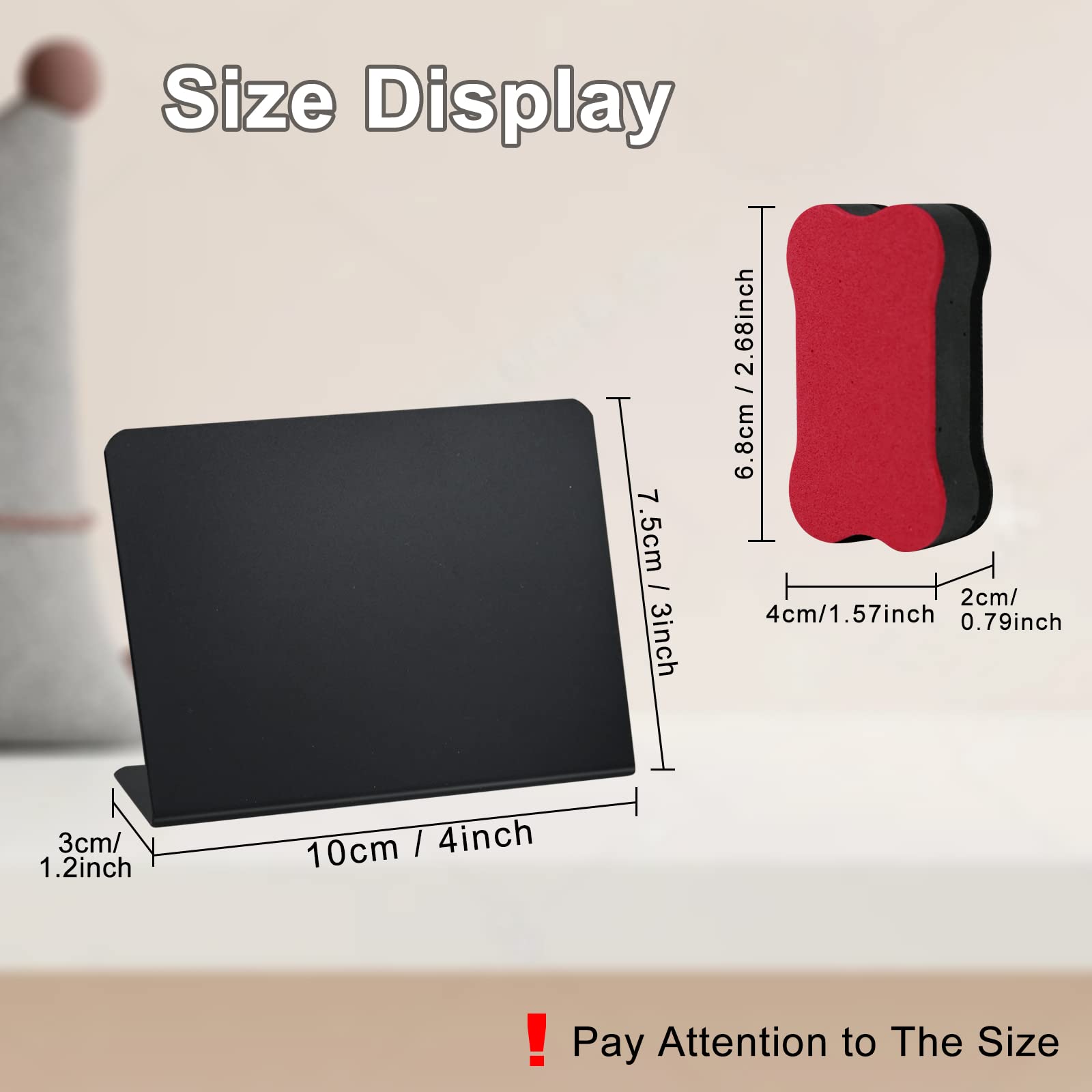 Set 24 Lavagnette Mini JIANTA - Con 4 Pennarelli, Forma A V, 10x7.5cm, Riutilizzabili - Foto 3