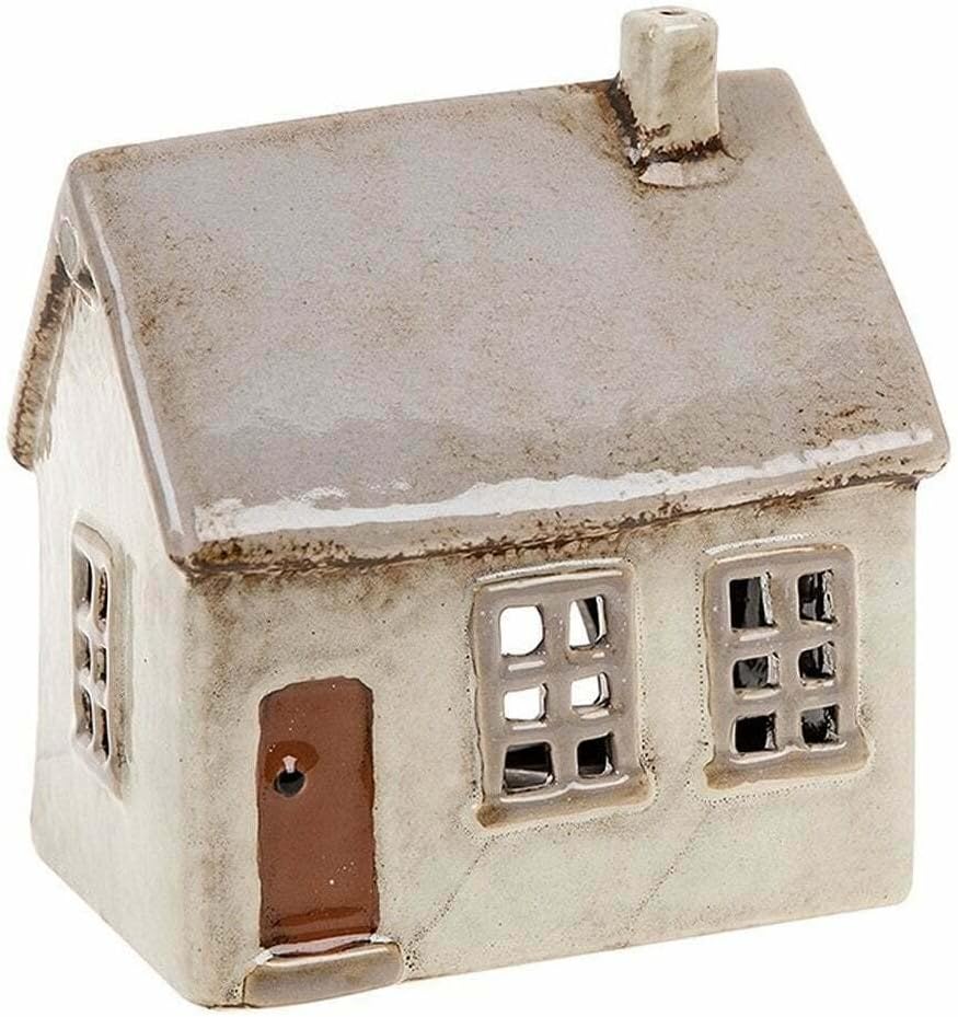Village Pottery Light Grey House Tealight