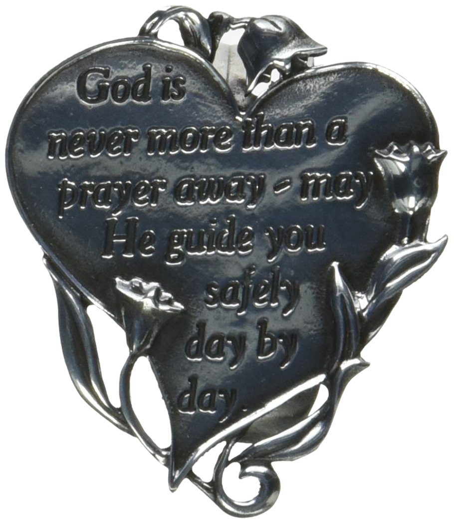 Cathedral ArtCathedral Art (Abbey & CA Gift) Heart Visor Clip, God, Silver